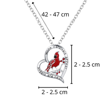 Load image into Gallery viewer, Colgante en forma de corazón con un cardenal - Ozerty