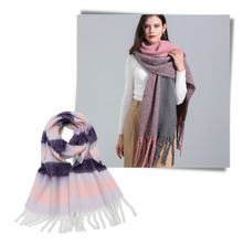 Load image into Gallery viewer, Bufanda de invierno a cuadros para mujer - Ozerty