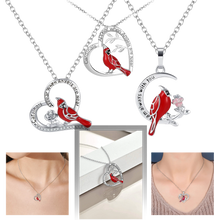 Load image into Gallery viewer, Colgante en forma de corazón con un cardenal - Ozerty