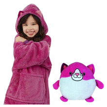 Load image into Gallery viewer, 2 in 1 Foldable Hooded Plush Toy