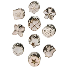 Cargar imagen en el visor de la galería, Elegantes broches de botón sin costura
-Flores blancas - Ozerty