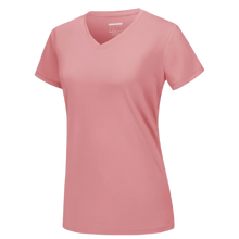 Cargar imagen en el visor de la galería, Camiseta de refrigeración instantánea para mujer con cuello de pico
-Rosa grisáceo - Ozerty