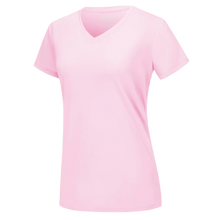 Cargar imagen en el visor de la galería, Camiseta de refrigeración instantánea para mujer con cuello de pico
-Rosa claro - Ozerty