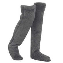 Cargar imagen en el visor de la galería, Calcetines calentadores de tiro alto -Gris oscuro - Ozerty