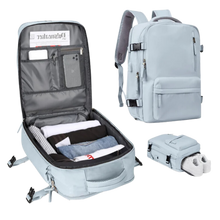 Cargar imagen en el visor de la galería, Mochila de viaje impermeable con carga USB
-Azul - Ozerty