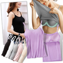Load image into Gallery viewer, Camisole with Built-In Bra -

