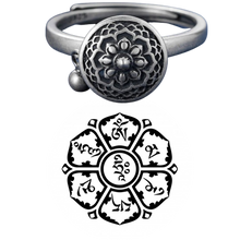 Cargar imagen en el visor de la galería, Anillo de mantra budista giratorio para mujer - Ozerty
