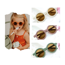 Load image into Gallery viewer, Gafas de sol redondas vintage para niños de 1 a 5 años - Ozerty
