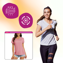 Load image into Gallery viewer, Camiseta de refrigeración instantánea para mujer con cuello de pico

 - Ozerty
