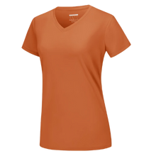 Load image into Gallery viewer, Camiseta de refrigeración instantánea para mujer con cuello de pico

 -Naranja oscuro - Ozerty
