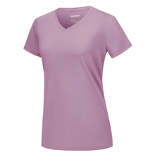 Load image into Gallery viewer, Camiseta de refrigeración instantánea para mujer con cuello de pico

 -Gris Morado - Ozerty
