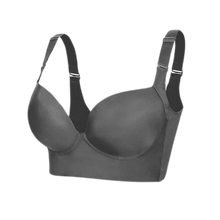 Load image into Gallery viewer, Sujetador moldeador con soporte lateral y tirantes anchos

 -Gris - Ozerty
