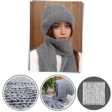 Load image into Gallery viewer, Gorro y bufanda de punto 2 en 1, con protección auditiva y material cortaviento

 - Ozerty
