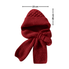 Load image into Gallery viewer, Gorro y bufanda de punto 2 en 1, con protección auditiva y material cortaviento

 - Ozerty
