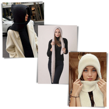 Load image into Gallery viewer, Gorro y bufanda de punto 2 en 1, con protección auditiva y material cortaviento

 - Ozerty
